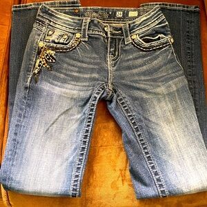 Size 24 easy boot, Miss Me jeans. Inseam 31